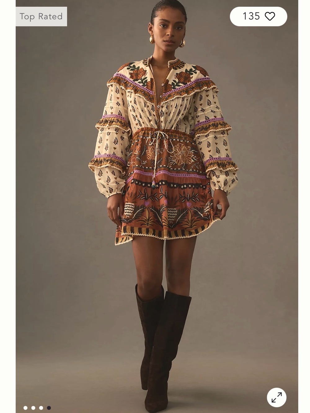 Farm Rio Ainika Ruffled Mini Dress - Picture 8 of 11